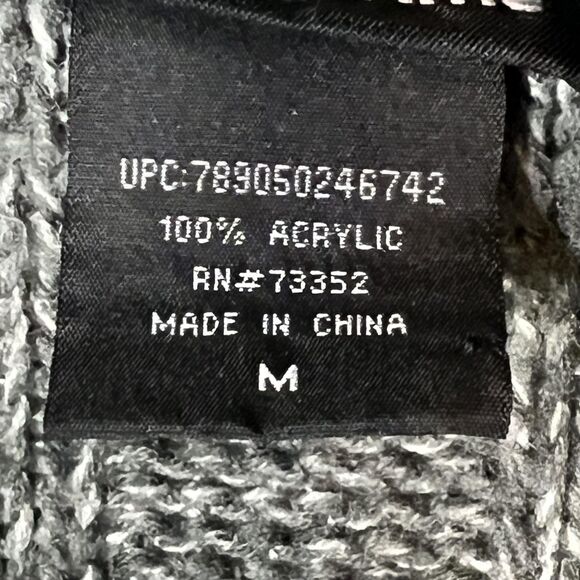 It's Our Time Sweater Womens Medium Gray Hooded Cable Knit Cardigan Button Front - Picture 5 of 12